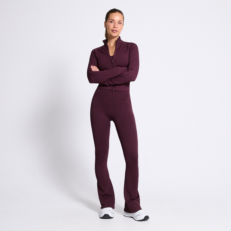 Training jacket "Zip Jacket Rib" Aubergine